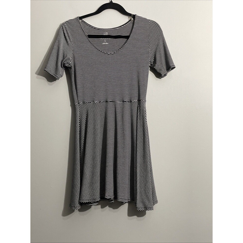 Decree Women’s Striped Fit & Flare Dress Short Sleeve Size Large
